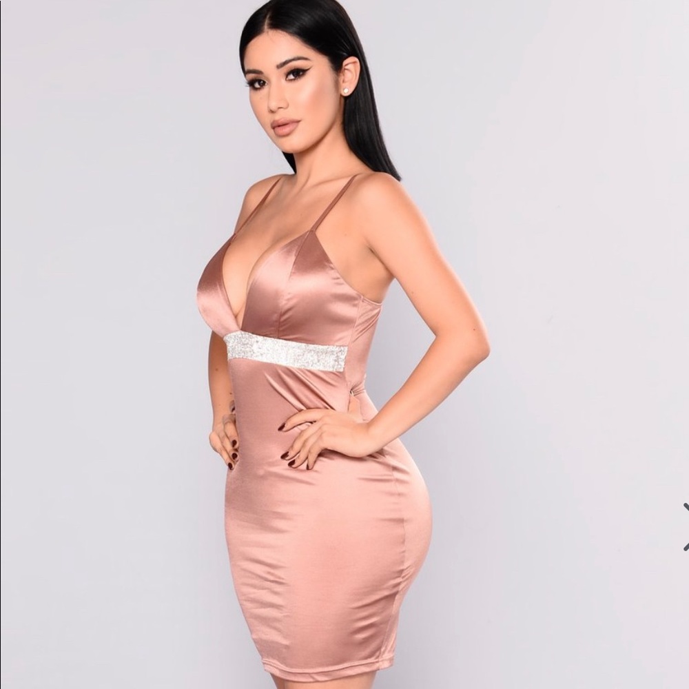 Fashion Nova Dark Mauve Night Out Dress